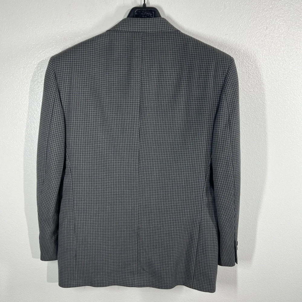 Vtg. Givenchy Monsieur Men's Houndstooth Blazer 40R‎ Wool Sport Coat Vintage USA - Picture 2 of 12